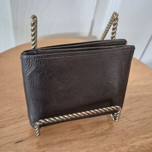 COACH Vintage Brown Leather Bifold Flap Wallet